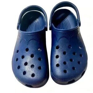 Crocs Navy Blue Classic Clog Sandals With Adjustable Heel Strap W12-13